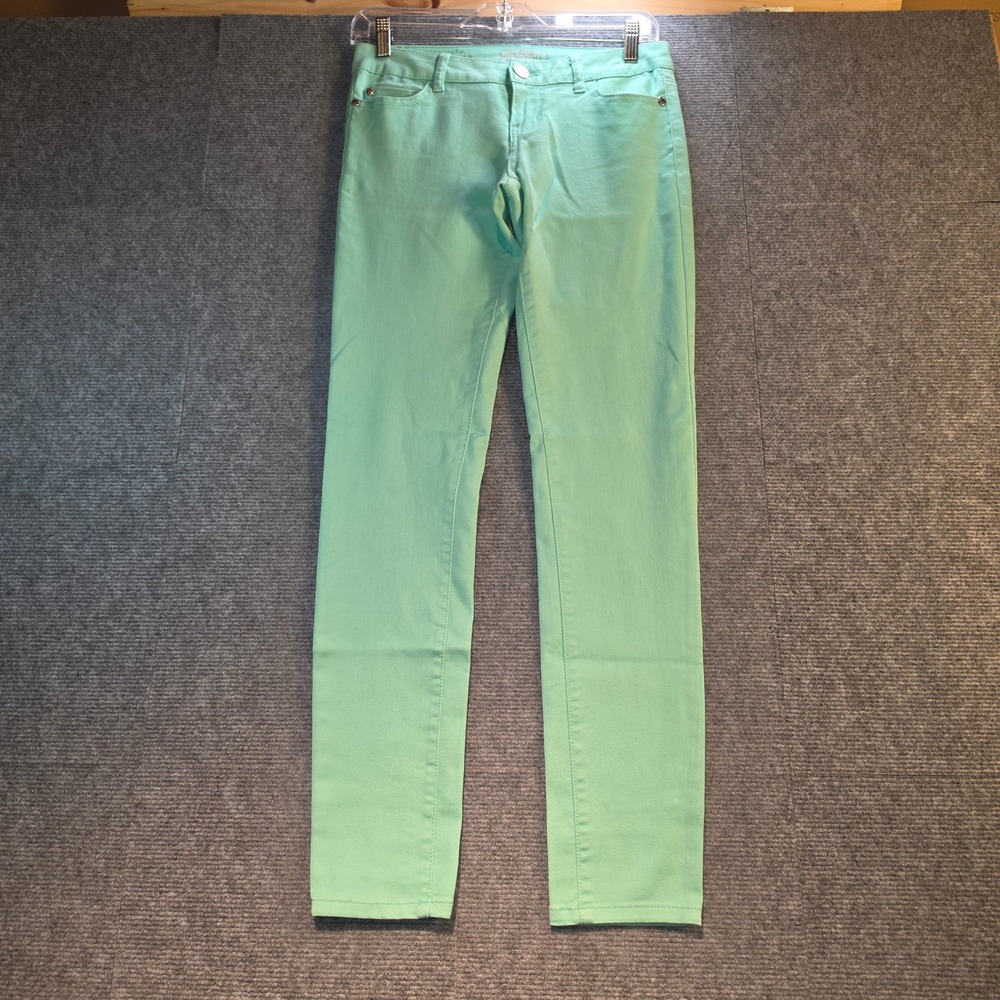 Celebrity Pink Skinny Jeans Women 1 Green Good Low Rise Lucite Stretch CJ5820FS7